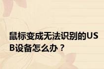 鼠标变成无法识别的USB设备怎么办？