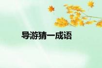 导游猜一成语