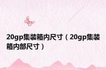 20gp集装箱内尺寸（20gp集装箱内部尺寸）