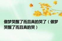 做梦哭醒了而且真的哭了（做梦哭醒了而且真的哭）