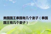 美国国王泰国有几个妻子（泰国国王有几个妻子）