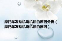 摩托车发动机烧机油的原因分析（摩托车发动机烧机油的原因）