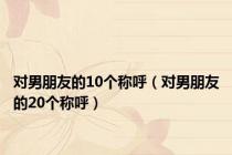 对男朋友的10个称呼（对男朋友的20个称呼）