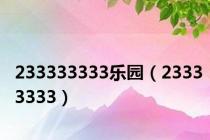 233333333乐园（23333333）