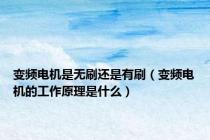 变频电机是无刷还是有刷（变频电机的工作原理是什么）