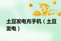 土豆发电充手机（土豆发电）