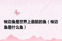 梭边鱼是世界上最脏的鱼（梭边鱼是什么鱼）