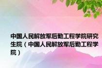 中国人民解放军后勤工程学院研究生院（中国人民解放军后勤工程学院）