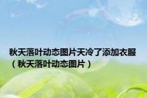 秋天落叶动态图片天冷了添加衣服（秋天落叶动态图片）