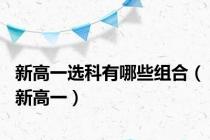 新高一选科有哪些组合（新高一）