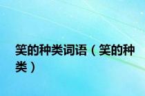 笑的种类词语（笑的种类）