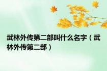 武林外传第二部叫什么名字（武林外传第二部）
