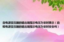 自电源变压器的输出端指示电压为零时表示（自耦电源变压器的输出端指示电压为零时安全吗）