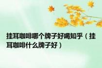 挂耳咖啡哪个牌子好喝知乎（挂耳咖啡什么牌子好）
