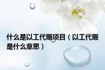 什么是以工代赈项目（以工代赈是什么意思）
