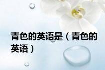 青色的英语是（青色的英语）