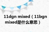 11dgn mixed（11bgn mixed是什么意思）