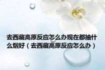 去西藏高原反应怎么办现在都抽什么烟好（去西藏高原反应怎么办）
