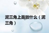 泥三角上面放什么（泥三角）