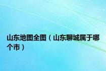 山东地图全图（山东聊城属于哪个市）