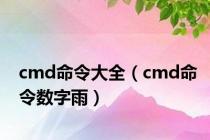cmd命令大全（cmd命令数字雨）