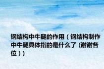 钢结构中牛腿的作用（钢结构制作中牛腿具体指的是什么了 (谢谢各位 )）