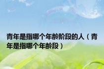 青年是指哪个年龄阶段的人（青年是指哪个年龄段）