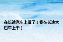 在长途汽车上做了（我在长途大巴车上干）