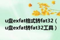u盘exfat格式转fat32（u盘exfat转fat32工具）