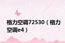 格力空调72530（格力空调e4）