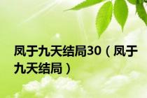 凤于九天结局30（凤于九天结局）