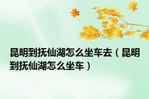 昆明到抚仙湖怎么坐车去（昆明到抚仙湖怎么坐车）