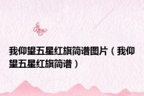 我仰望五星红旗简谱图片（我仰望五星红旗简谱）