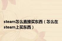 steam怎么直接买东西（怎么在steam上买东西）