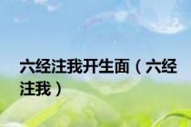 六经注我开生面（六经注我）
