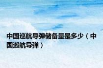 中国巡航导弹储备量是多少（中国巡航导弹）