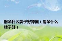 钢琴什么牌子好德国（钢琴什么牌子好）