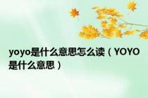 yoyo是什么意思怎么读（YOYO是什么意思）