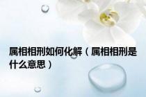 属相相刑如何化解（属相相刑是什么意思）