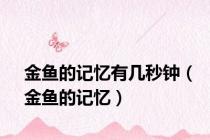 金鱼的记忆有几秒钟（金鱼的记忆）