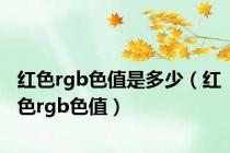 红色rgb色值是多少（红色rgb色值）