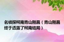 名侦探柯南青山刚昌（青山刚昌终于透露了柯南结局）