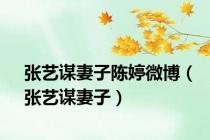 张艺谋妻子陈婷微博（张艺谋妻子）