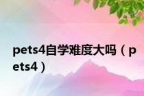 pets4自学难度大吗（pets4）