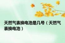 天然气表换电池是几号（天然气表换电池）
