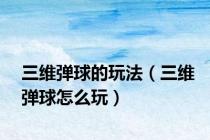 三维弹球的玩法（三维弹球怎么玩）