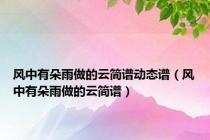风中有朵雨做的云简谱动态谱（风中有朵雨做的云简谱）