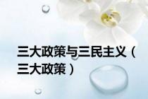 三大政策与三民主义（三大政策）