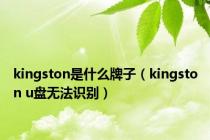 kingston是什么牌子（kingston u盘无法识别）