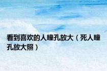 看到喜欢的人瞳孔放大（死人瞳孔放大照）